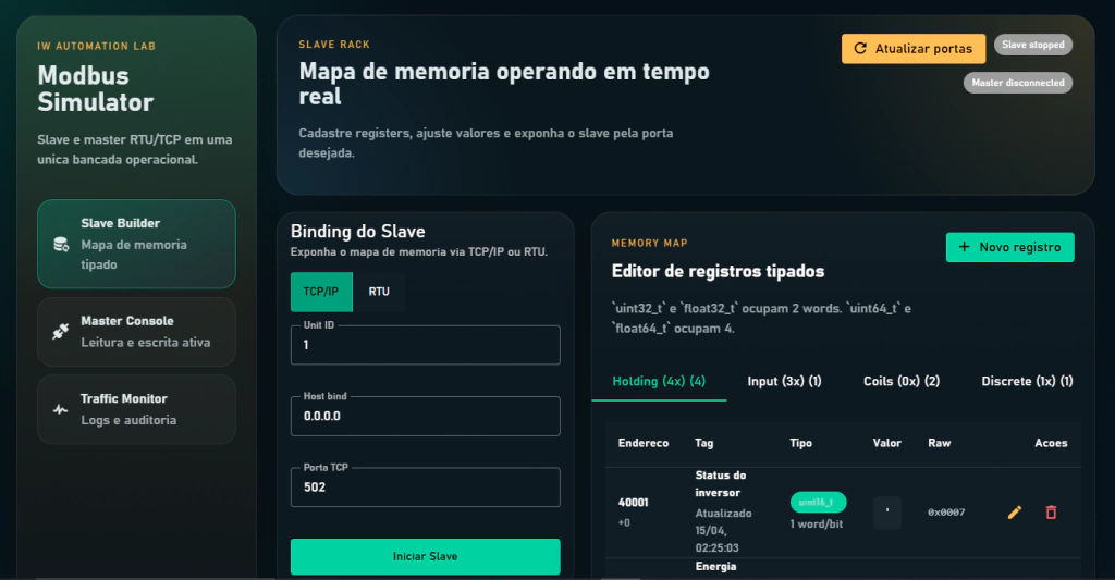 Interfaz de iW-AutomationLab